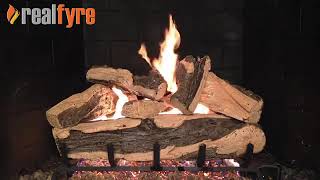 Real Fyre Rugged Split Oak Gas Log Set [upl. by Eromle]