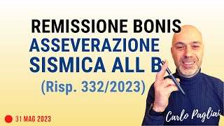 Asseverazione Allegato B mancante remissione bonis interpello 3322023 [upl. by Naneek189]