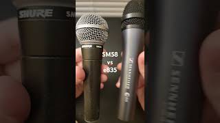 Shure SM58 vs Sennheiser e835 [upl. by Norreg]