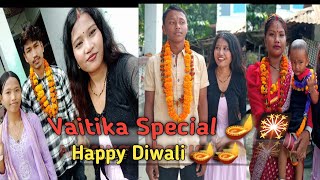 Vaitika Special 🤗 Happy Diwali 🎇🪔Dhilo Aayo tesko Laagi Sorry Guys😚 Kk Paaye Ta kaile Vaitikam [upl. by Nylirac]