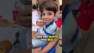 Feeding Refugee Children in Palestine shorts [upl. by Vine]