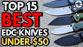 The TOP 15 BEST EDC Knives Under 50  2024 [upl. by Brookner]