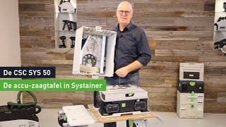 De meest compacte accuzaagtafel ter wereld CSC SYS 50  Festool NL [upl. by Ycnahc]