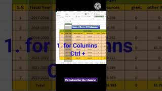 How to insert rows and columns in excel follow [upl. by Eigriv]