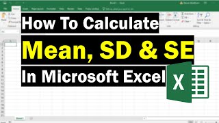 Calculating Mean Standard Deviation amp Error In Excel [upl. by Gunner]