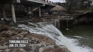 Tonkawa Falls flows in Crawford Jan 25 2024 [upl. by Llertnor287]