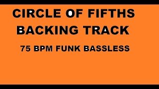 Acordes Dominantes Por Círculo de 5tas Funk Backing Track 75 BPM [upl. by Pam]