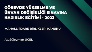 Mahalli İdare Birlikleri Kanunu [upl. by Nohcim98]