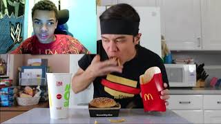 Reacting to quotThe FASTEST Grand Mac Meal Ever Eaten under 1 Minute [upl. by Desirae]