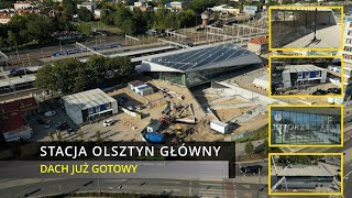 Stacja Kolejowa Olsztyn Główny  Dach już skończony  2092024  Widok z drona  DJI Mini 3 Pro 4K [upl. by Arammat]