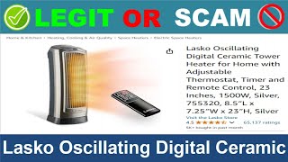 Lasko Oscillating Digital Ceramic Tower Heater Reviews  Oct 2024 Beware of Scam Watch Now [upl. by Nic]