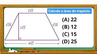 Calcule a Área do Trapézio [upl. by Nivrad]