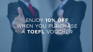 10 Off TOEFL Voucher [upl. by Yrkcaz]