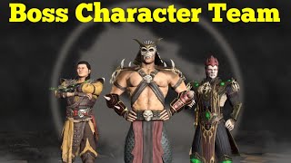 MK Mobile  Boss Characters Team Gameplay [upl. by Aihsakal]