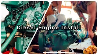 Diesel Engine Install  Sailor Barry amp Hailly Episode 22 [upl. by Anelahs410]