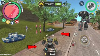 Rope Hero Vice Town BD 100 Ground Assault Machine Destroy Tanks Spider Robot Machine  HD [upl. by Rudin]