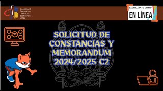 Tutorial Siia  Solicitud de Constancia de Estudios y Memorandum 20242025 C2 [upl. by Ailak147]