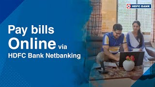 Pay bills online via HDFC Bank NetBanking [upl. by Jamison841]