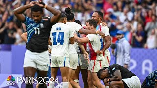 France DETHRONES Fiji in rugby gold medal match behind Antoine Duponts performance  Paris Olympics [upl. by Asa313]