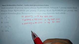 Tutorial Aritmatika Sosial Persentase Untung  Matematika SMP [upl. by Doerrer109]