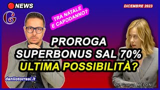 PROROGA SUPERBONUS 110 ultime notizie  la speranza per i condomini nel Decreto MILLEPROROGHE [upl. by Derick]