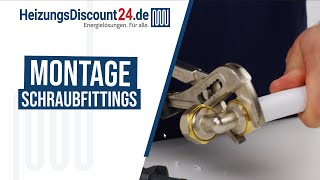 HD24 Montage Anleitung Schraubfittings mit Mehrschichtverbundrohr von Pipetec  Heizungsdiscount24 [upl. by Pogah]