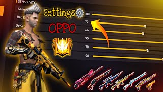 Free Fire Settings 2023 ⚡️OPPO🗿DPI😈 Settings ⚙️ Sensitivity  HudSettings  Free Fire Highlights [upl. by Laura]