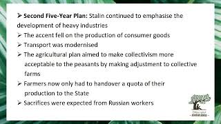 Stalins Five Year Plans Essay [upl. by Jenette660]