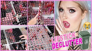 1000 Lipsticks 🔪😱 ORGANIZE AND DECLUTTER MY MAKEUP COLLECTION 😏 [upl. by Ntsud]