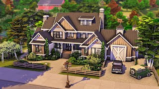 Modern Family Farmhouse  The Sims 4 Speed Build [upl. by Vachell185]