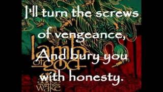 Lamb of God  Laid to Rest lyrics [upl. by Ellehc935]