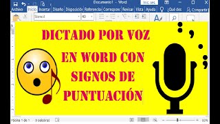 DICTAR POR VOZ EN WORD CON LOS SIGNOS DE PUNTUACION [upl. by Normac786]