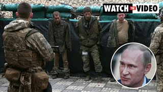 Captured soldiers fear death by Russian firing squad [upl. by Ainotal]