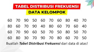 CARA MEMBUAT TABEL DISTRIBUSI FREKUENSI DATA KELOMPOK [upl. by Gytle]