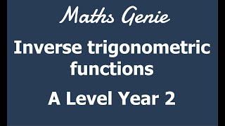 Inverse trigonometric functions [upl. by Nek]