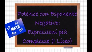 Potenze con esponente negativo Espressioni più complesse I Liceo [upl. by Adnamma212]