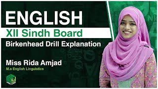 Birkenhead Drill Explanation Sindh Board   Miss Rida Amjad  My Inter Academy [upl. by Sy]