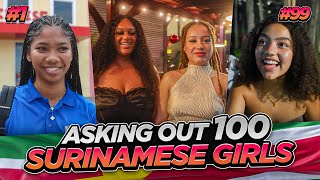 i asked 100 girls from suriname on a date [upl. by Ecydnak]