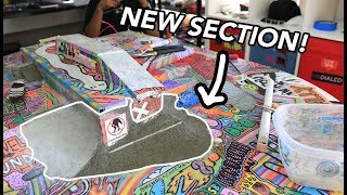 DIY CONCRETE FINGERBOARD PARK FINISHED [upl. by Derna]