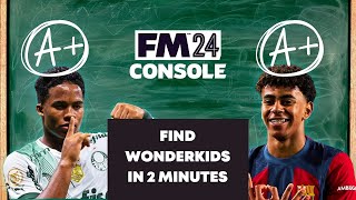 How to find Wonderkids instantly in FM24 Console [upl. by Yeloc]