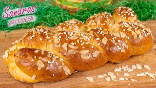 Leckerer Hefezopf  leicht zubereitet  Osterzopf ohne Rosinen  Osterbrot  Osterrezept [upl. by Ebby]