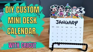 Custom DIY mini stackable Desk Calendar with Cricut [upl. by Enineg]