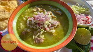 El Mejor POZOLE VERDE de Puerco 🐷 Te Encantara Mi Receta Paso a Paso [upl. by Mide]