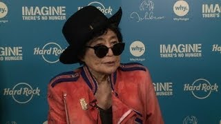 Yoko Ono in Japan promotes campaign against hunger [upl. by Llednahc]