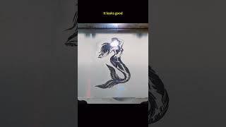 ComMarker b4 mopa Laser Engraving Machine DIY Making Mermaid Pendant laserengraving fiberlaser [upl. by Rodrique384]