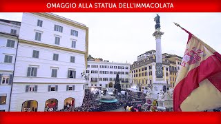 Omaggio alla Statua dellImmacolata 08 dicembre 2022 Papa Francesco [upl. by Elin]