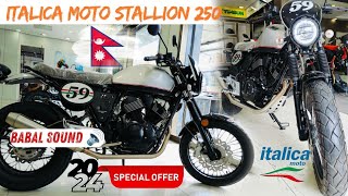 Nepal’s Affordable Cafe Racer Italica Moto Stallion 250  Review  Price  NOMAD NEPALI 🇳🇵🇳🇵 [upl. by Minette]