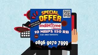 HOT PROMO  indihome Buka Paket 10 MBPS lagi [upl. by Kendy]