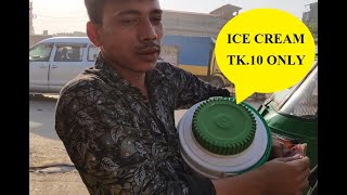 Malai Kulfi Mini magnum ice cream  Lolly Ice cream  Street Food [upl. by Emylee]