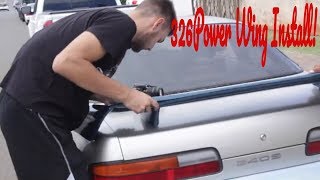 SR20det Water Pump  Pulley Replacement \\ 326Power Wing Install [upl. by Nnylidnarb]